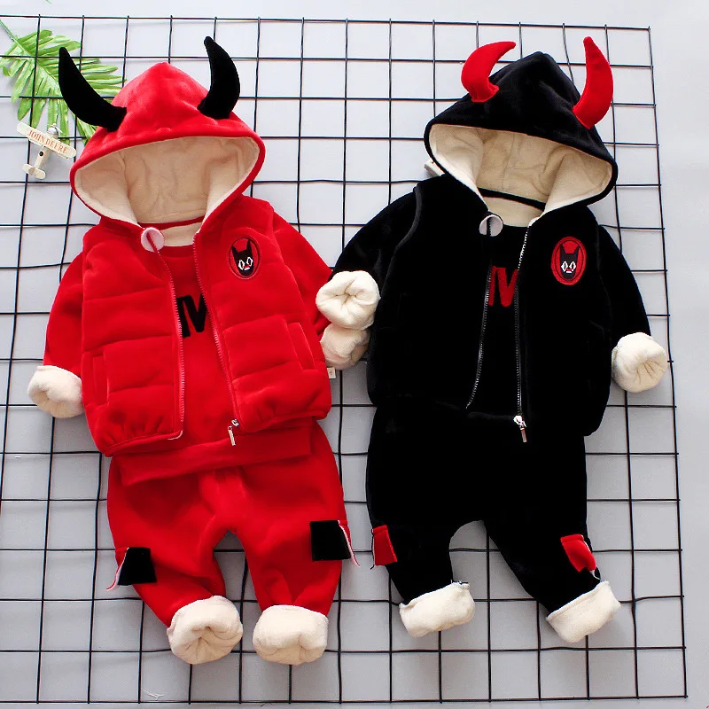 Детский комплект зимние комплекты одежды для маленьких девочек и мальчиков