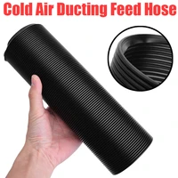new arrival 1m 80mm black adjustable flexible car air filter hose tube durable cold air ducting hose pipe