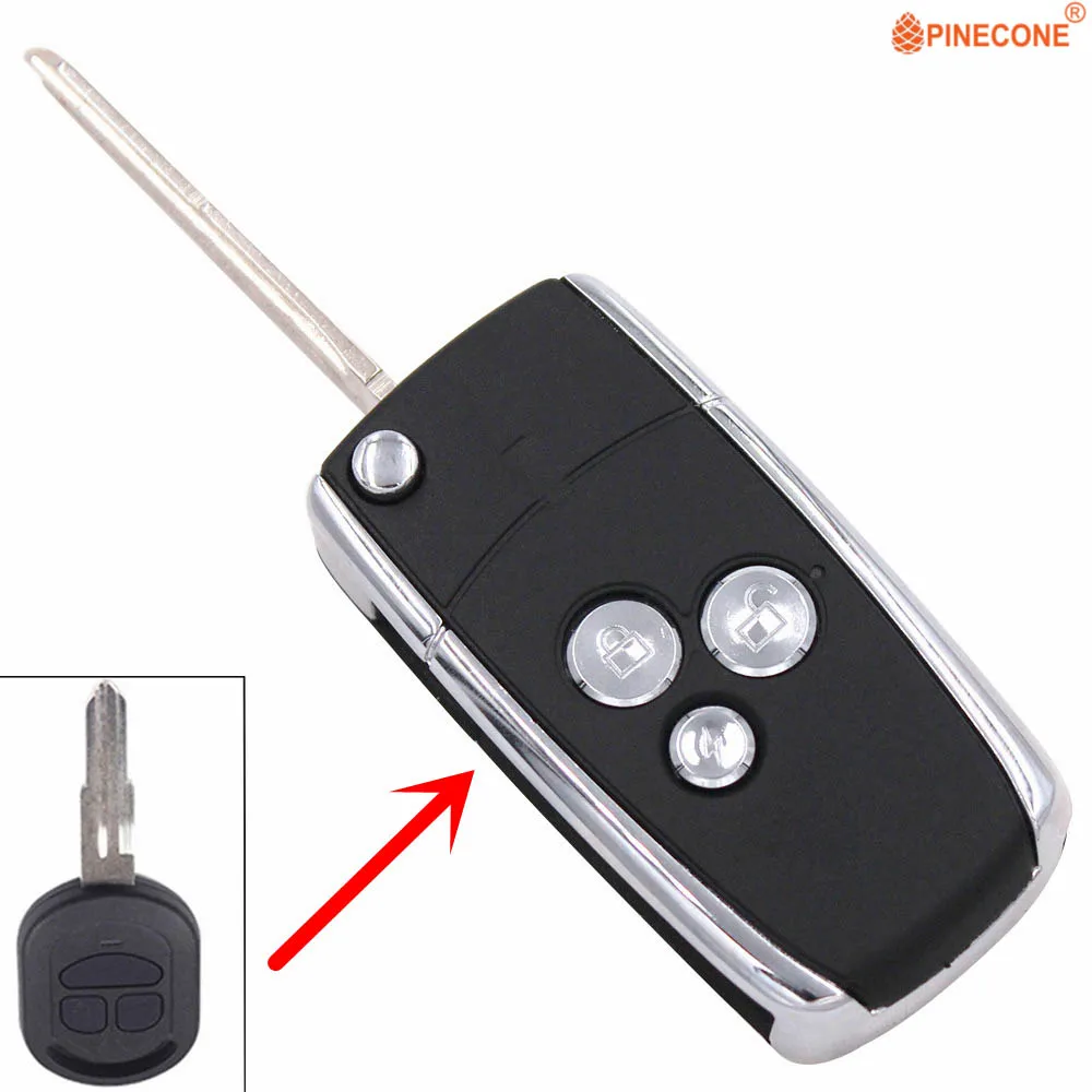 

PINECONE для Buick 2003-2007 Excelle HRV Chevrolet Lachetti, 3 кнопки, модифицированный откидной складной чехол для автомобильного брелока