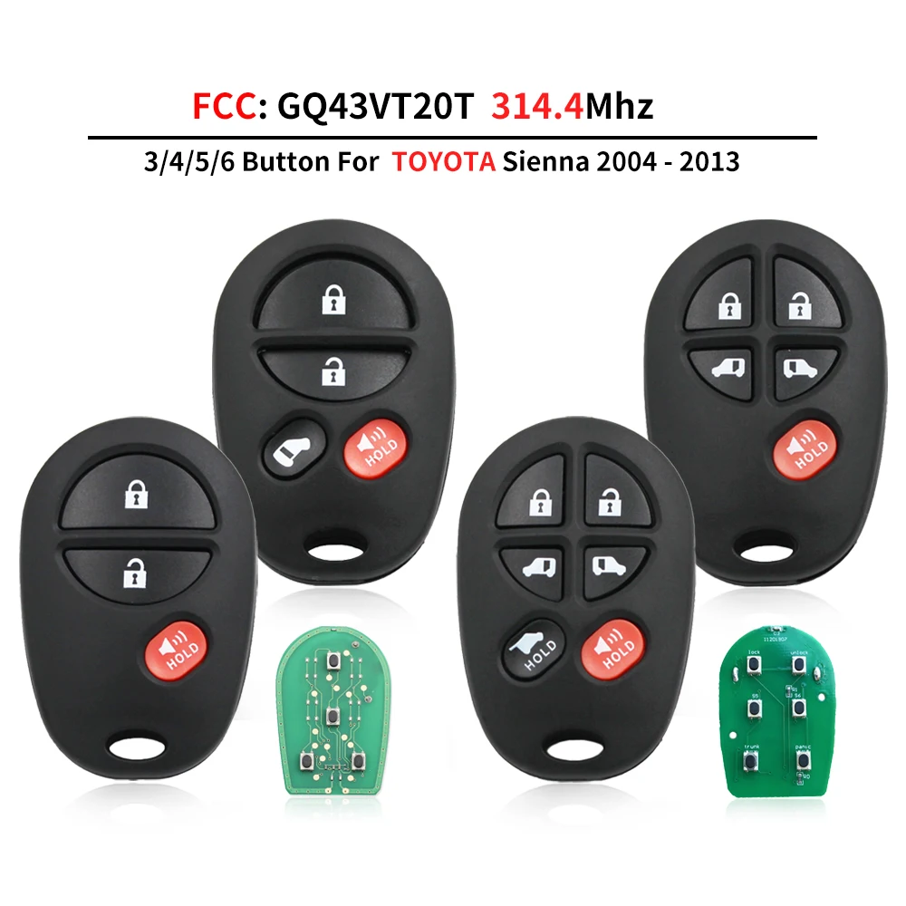 CN007110 для Toyota Tacoma Tundra Sequoia Sienna 2004-2016 дистанционный ключ-брелок от машины Control 315MHZ