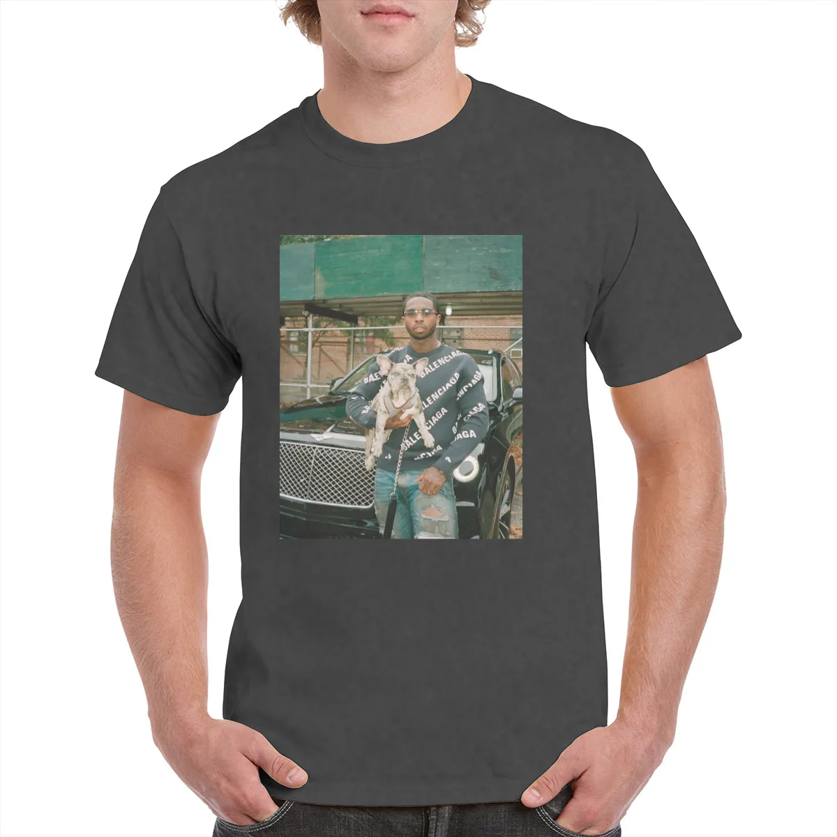 

100% Cotton Cool Rip Pop Smoke Tops T-Shirt Unisex Pop Smoke and Dog Men Women Oversized t shirt Graphics