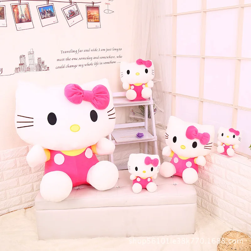20 см * 80 Высокое качество Кристалл супер мягкий милый hello kitty кошка плюшевая кукла