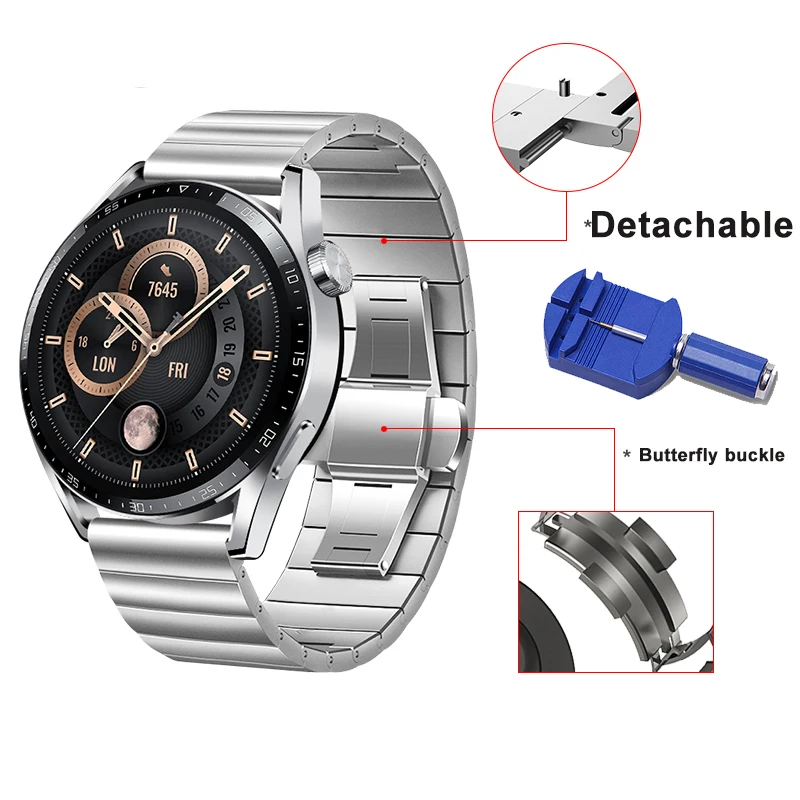 Stainless Steel Band For Huawei Watch GT3 46mm Strap Bracelet Correa Metal Watchband Loop For Huawei GT2 Pro GT 2e GT2 46mm band