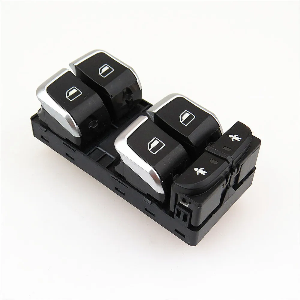 RWSYPL хромированный переключатель окна водителя Боковая ручка зеркала Кнопка