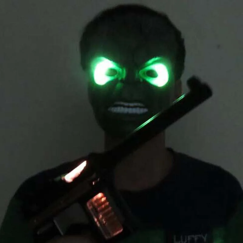 Светодиодная светящаяся детская маска супергероя для вечерние из мультфильма