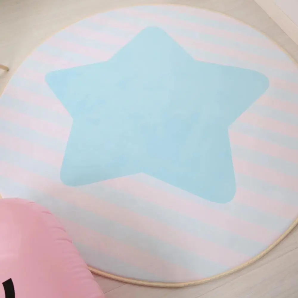 

Slow Rebound Round Velvet Cartoons Mats Children's r Room Activity Carpet Home Decoration Floor Pads Baby Game Crawling Blanket