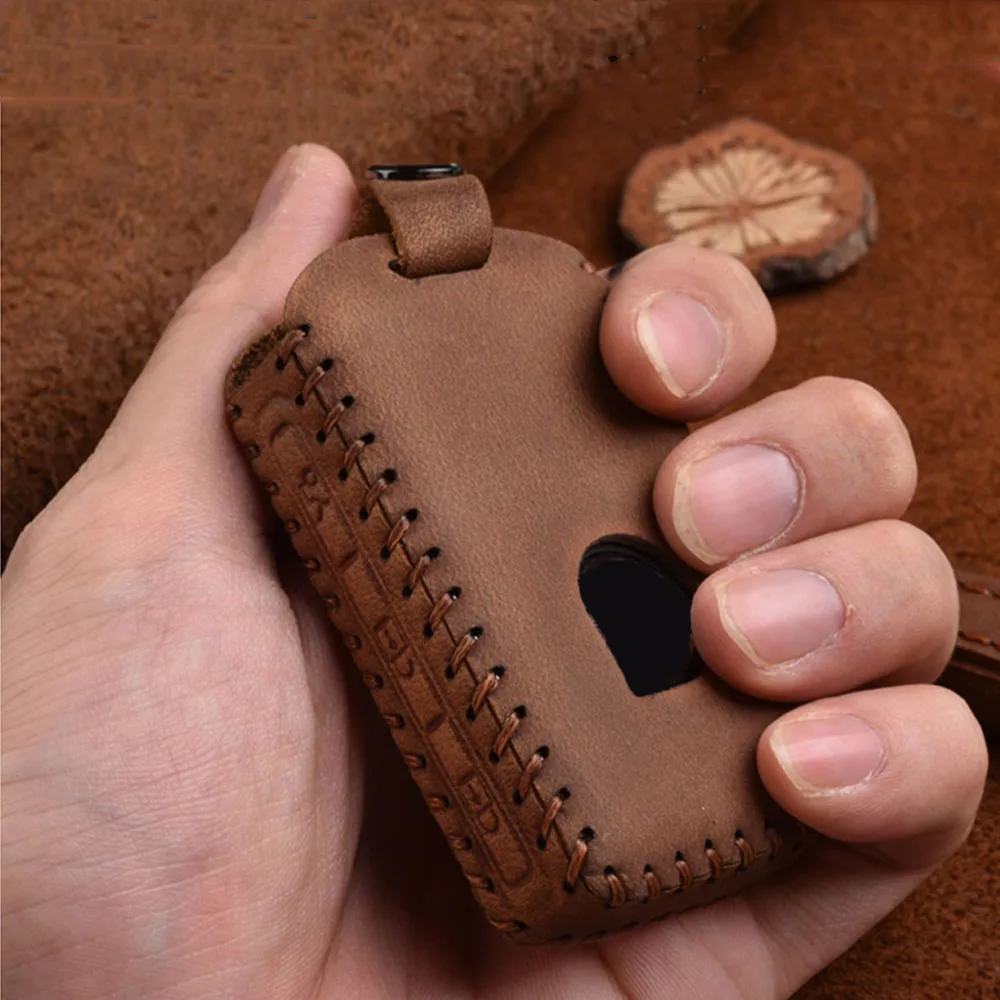 Кожаный чехол для автомобильного ключа Volvo XC40 XC60 XC70 XC90 S60 S80 S90 C30 V60 V70 V90 VX90 2015-2018