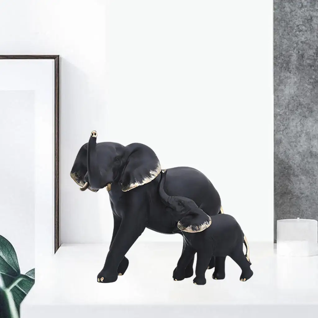 Статуя слона статуэтка животного из смолы женская модель украшение для дома и