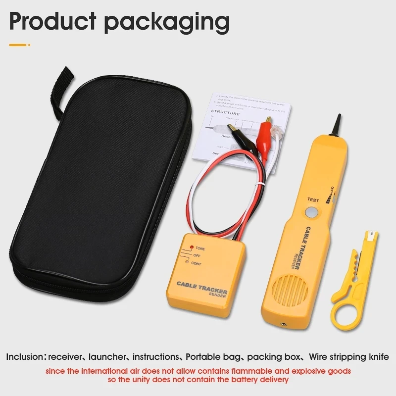 Network Cable Tester Tracker Diagnose Tone Finder Telephone Wire Toner Tracer inder Detector Networking Tools