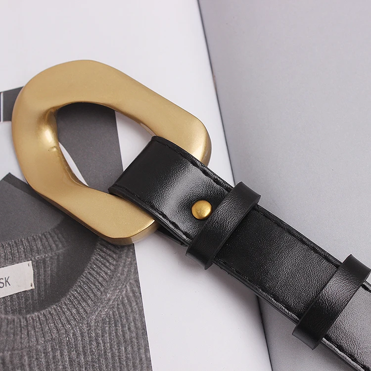 

2020 High Quality PU Waist Belt For Women Vintage Metal Alloy Hook Waistband caestus Coat Shirt Dress Female Belts Accessories