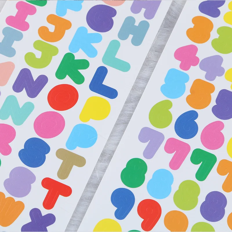 Colorful Alphanumeric Cute Stickers Sort Labels Sealing Paster Notebook Mobile Phone Stationery Diy Kawaii Decorative Sticker | Канцтовары
