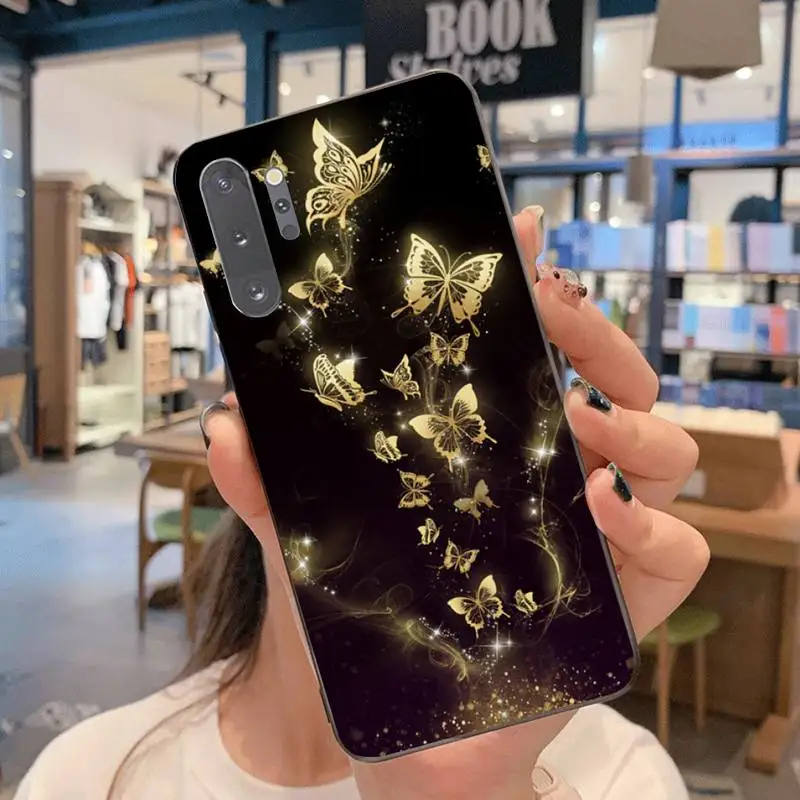 Синий чехол-бабочка для телефона Samsung Note 7 8 9 10 pro Galaxy J7 J8 J6 Plus 2018 Prime | Мобильные