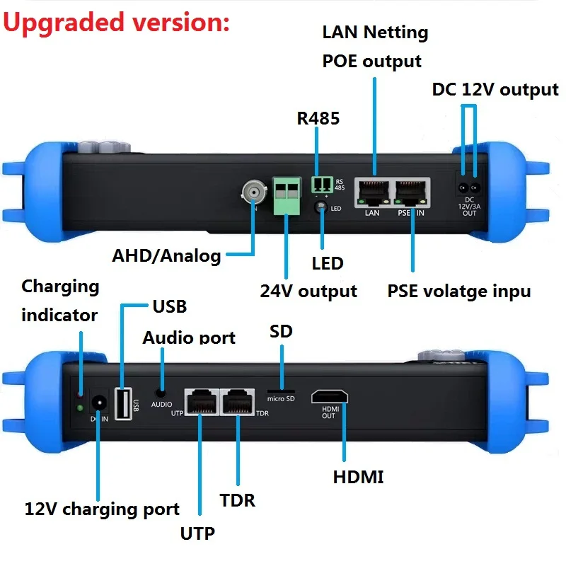 7 дюймов 1920*1200 4K CCTV Тест er монитор 8MP IP/CVBS аналоговый/TVI/ CVI /AHD Wifi HDMI PTZ Быстрый ONVIF POE