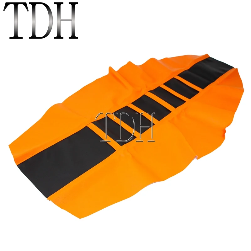 black orange MX Enduro оранжевый ребристые тяги сиденье для захвата чехол для KTM SX EXC XCW SX EXC XCF SX SX-F шесть дней 65 85 125 150 250 350 450 500 для мотокросса - Цвет: black orange