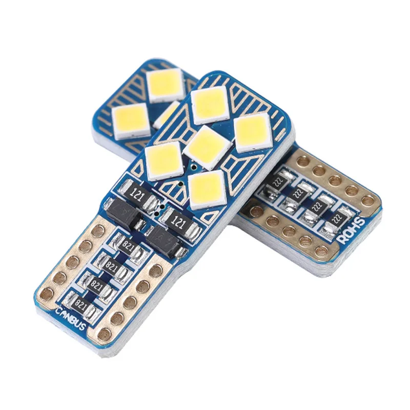 10 шт. T10 W5W светодиодный Canbus WY5W лампы 194 168 10SMD супер яркий интерьер автомобиля