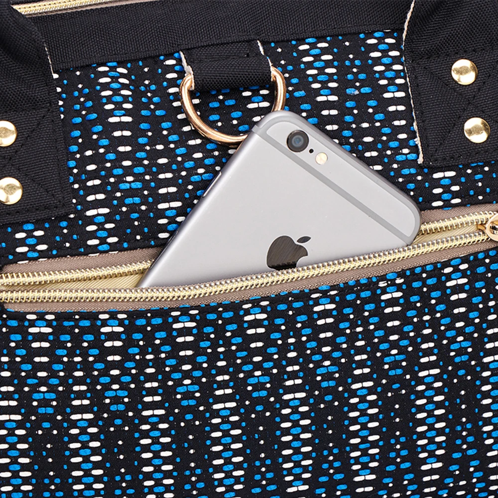 

Diaper bags USB charging device is set outside to dry and wet separate the two shoulder mommy bag Bottle thermal insulation