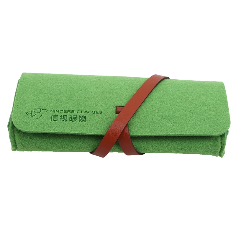 

Glasses Case 1pc Glasses Storage Bag Solid Color Bundled Felt Glasses Bag Protective Cover