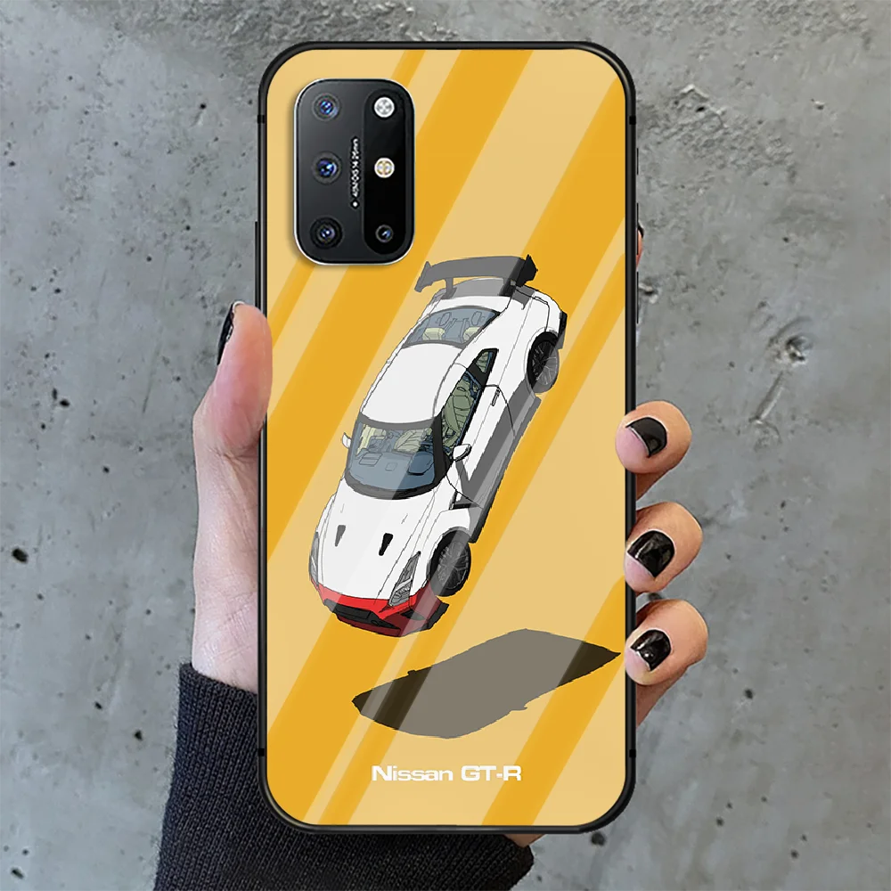

sports car Nissan Skyline Gtr Phone Tempered Glass Case Cover For Oneplus 5 6 7 8 Nord T Pro Painting Hot Etui Luxury Prime
