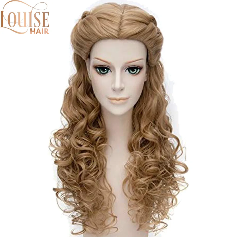 Принцесса Золушка косплей парик Лилия Джеймс Золотой волнистый Rol блонд микс