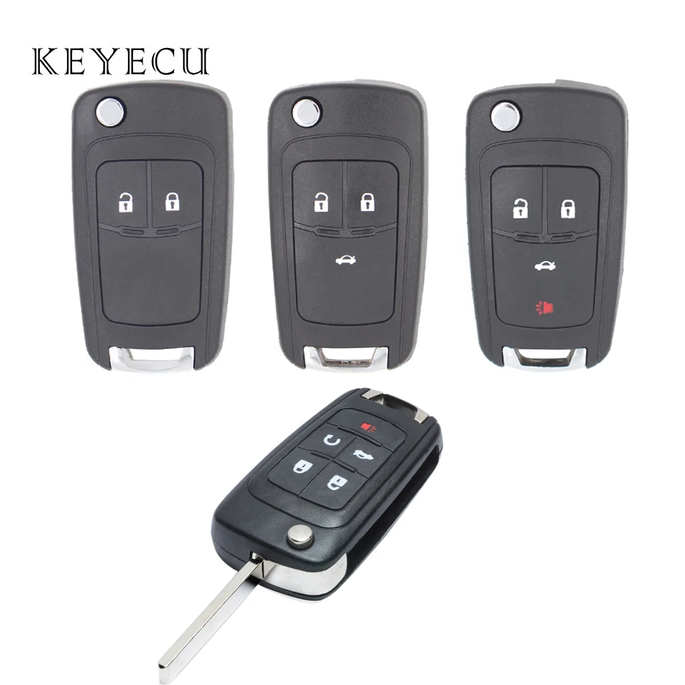 

Keyecu Replacement Flip Folding Remote Car Key Shell for Chevrolet Cruze Epica Lova Camaro Impala 2 3 4 5 Buttons