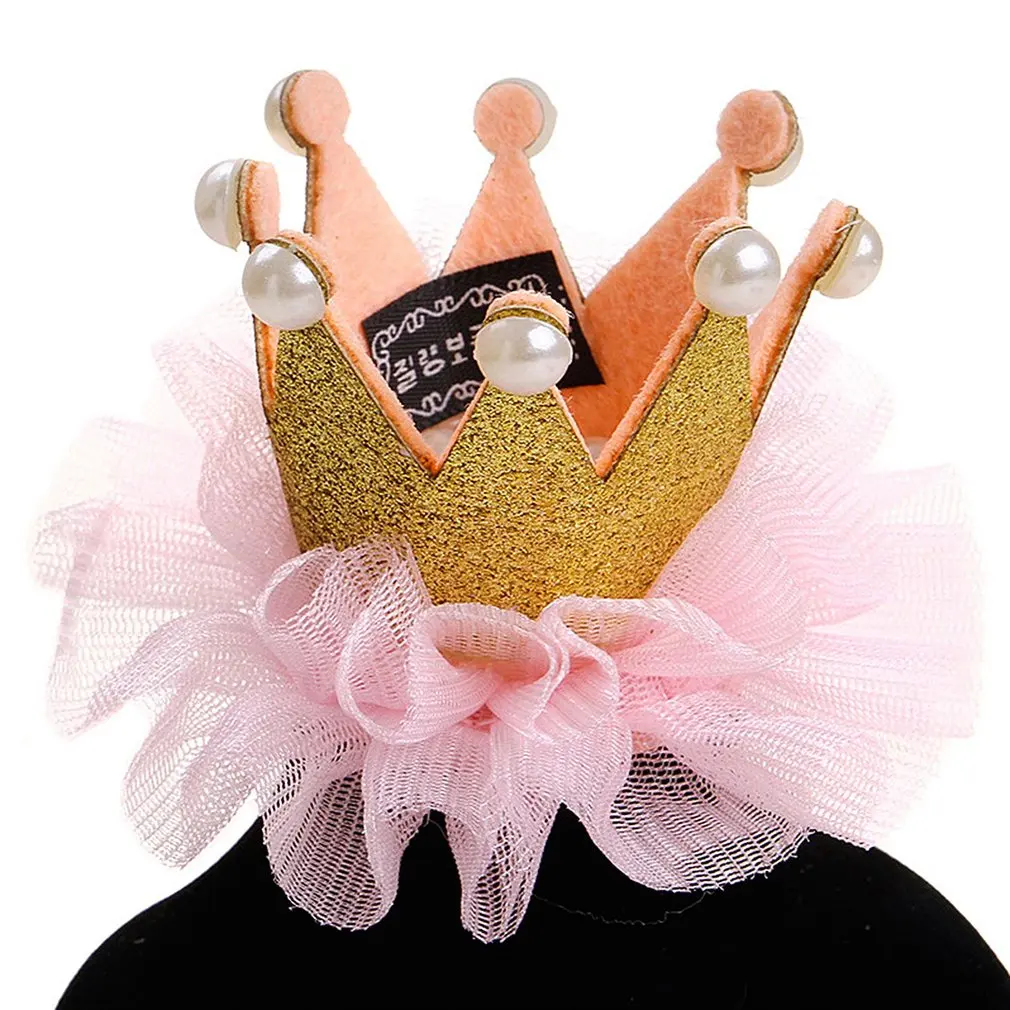 

Pets Dogs Cats Birthday Party Gift Hats Decor Cap Birthday Hat Princess Crown Hairband Gold Silver Purple Color