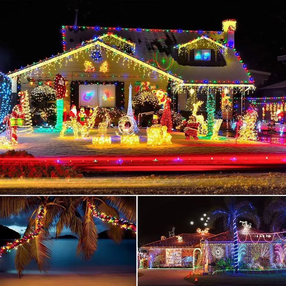 

100 LED Rope Lights Indoor Outdoor Lights Battery Powered Twinkle Tube Fairy Lights with Remote for Wedding Christmas Party