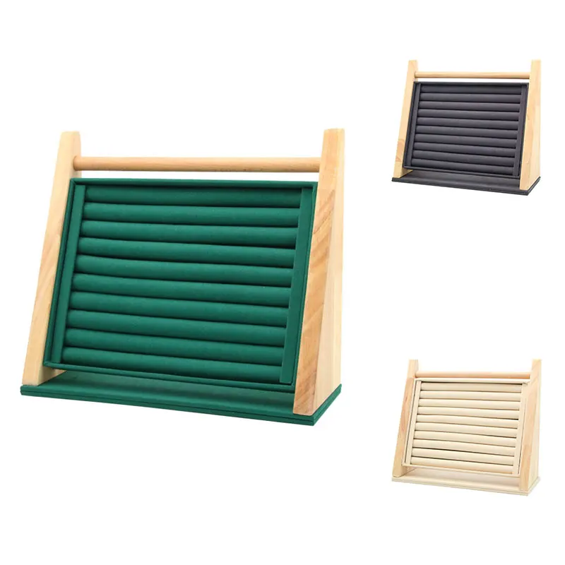 

Деревянная подставка для ювелирных изделий, держатель для колец, браслетов, колец, витрина для ювелирных изделий, Упаковочный Инструмент дл...