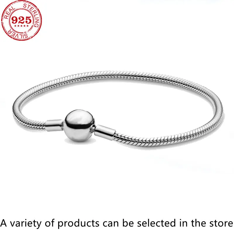 

Hot Sale 100% Real 925 Sterling Silver pando Bracelet Fit Original LOVE Snake Charms Bangle DIY high quality Jewelry For Women