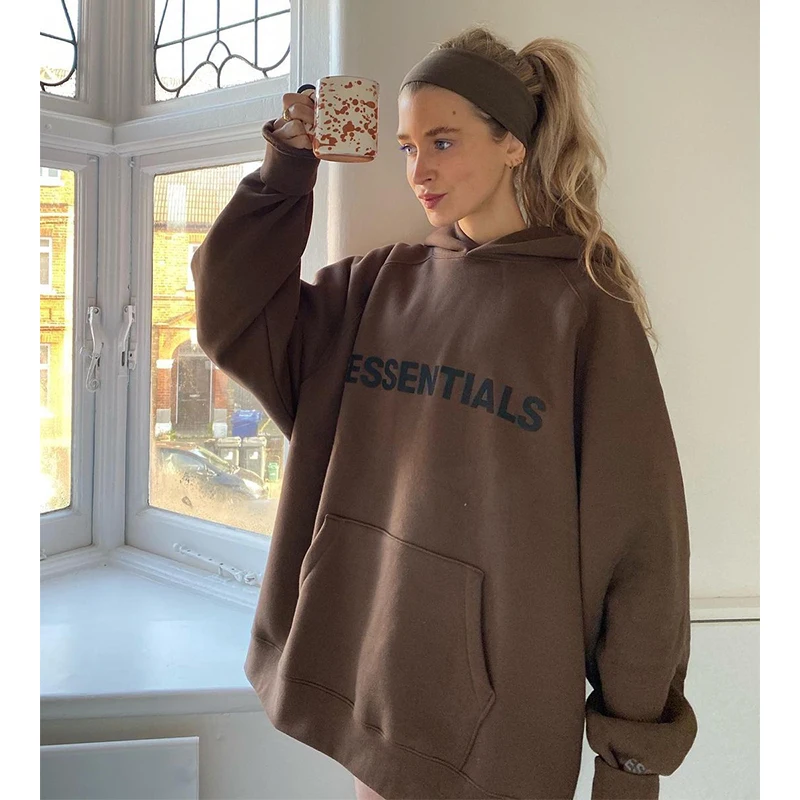 

Sage Hoodie, Cotton, Brown, Kanye West Jerry Lorenzo, Loose and Oval, 20FW