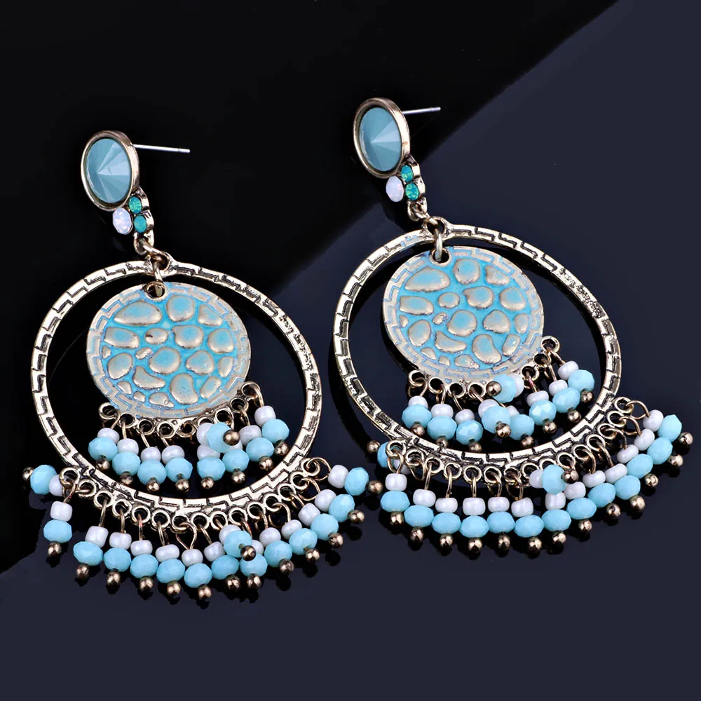 Ювелирные изделия FARLENA круглые дизайнерские серьги ручной работы из бисера в