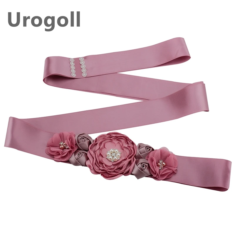 Благородный пояс жемчужные стразы Свадебные ремни пояса из бисера цветы сатин