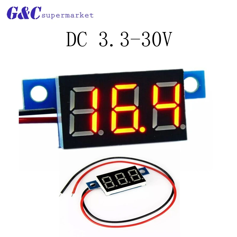 Мини вольтметр цифровой тестер напряжения светодиодный дисплей метр