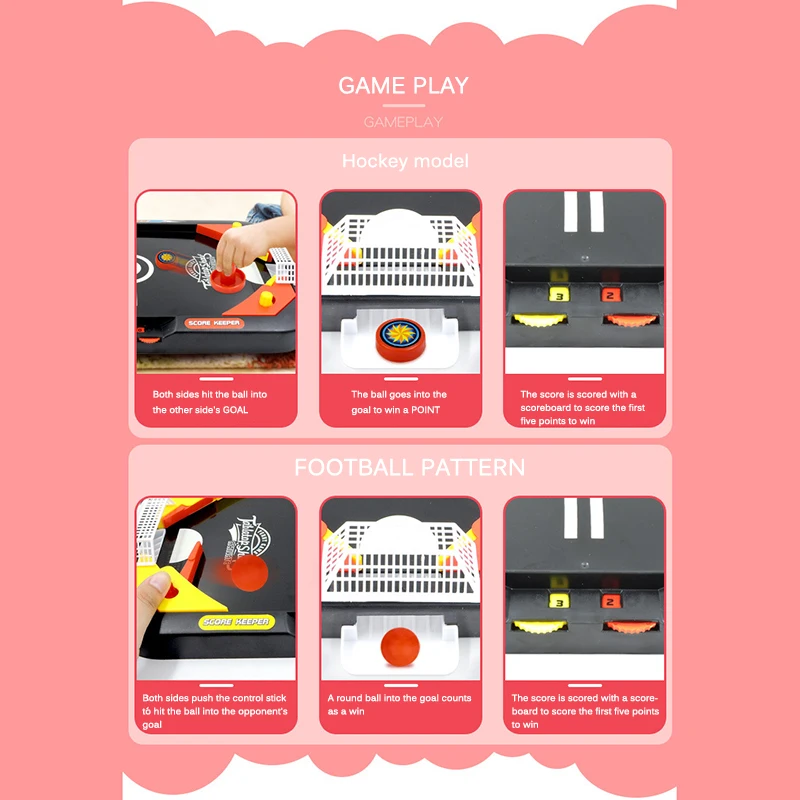 Мини воздушный Хоккей 2 в 1 хоккейные игры Детский костюм для отдыха из