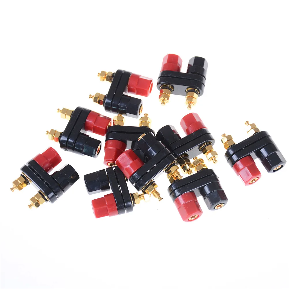 

1 x Double Gold-plated Terminal For 4 Mm Banana Plug Power Amplifier Speakers