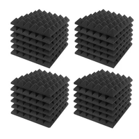 quality 24 pcs acoustic foam panel sound insulation treatment studio wall liner sound absorbing fireproof pyramid wall panel
