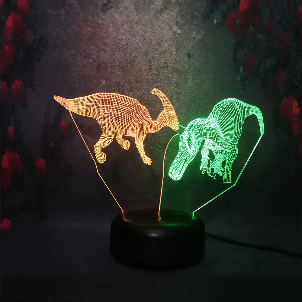 Jurassic мир динозавров 3D USB модель лава лампа Детский рай мультфильм животных