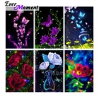 Когда-нибудь момент алмазов картина Красочные для самостоятельного раскрашивания со стразами с цветочным рисунком, с рисунком бабочки камни в форме ромба из смолы льняное настенное искусство украшения подарок ASF2256