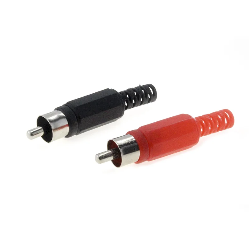 10 шт./лот 5 черных красных пластиковых разъемов RCA AV пластиковый корпус стерео