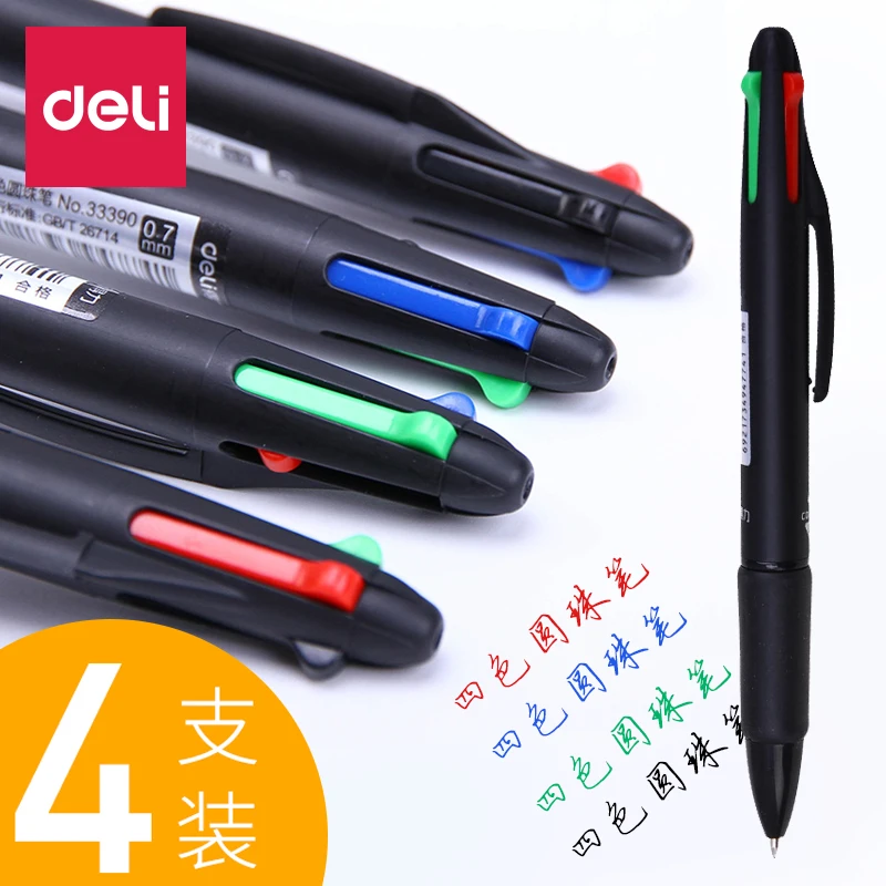 

33390 Четырехцветная шариковая ручка многоцветного типа для учителей устраняет оригинальную масляную ручку для офиса