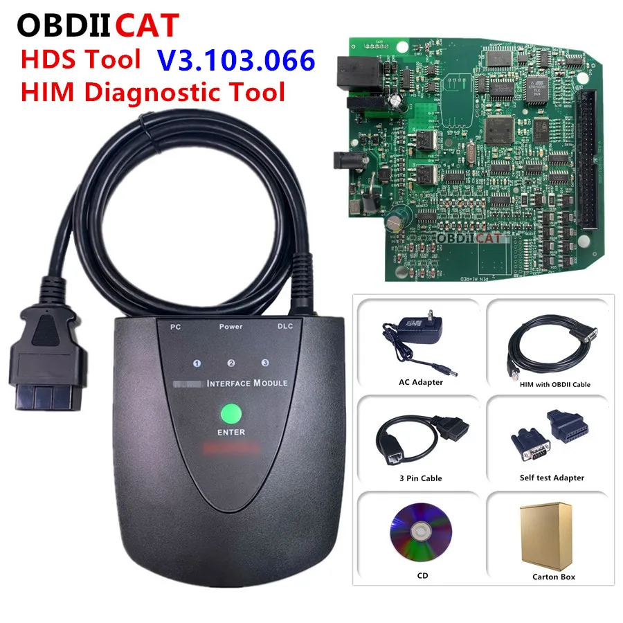 

V3.103.066 For H-ond-a HDS Tool HIM Diagnostic Tool HDS Newest Version with Double Board USB1.1 To RS232 OBD2 Scanner