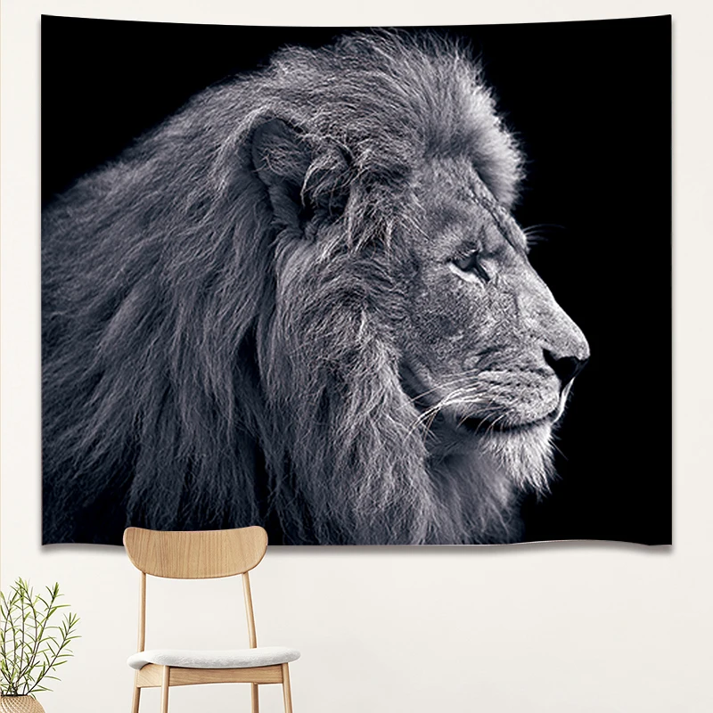 

New Tiger Background Cloth Nordic Style Simple Hanging Cloth Decorative Dormitory Bedside Wall Cloth Tapestry