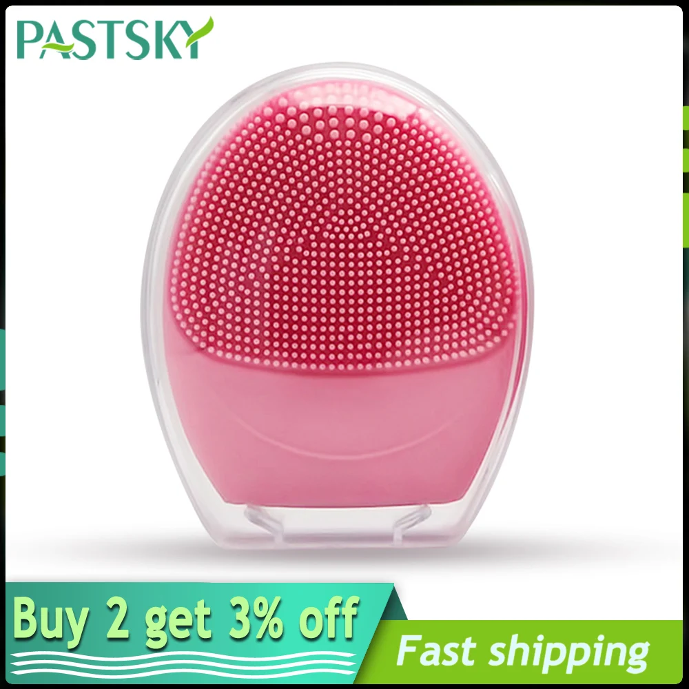 Электрическая щетка для чистки лица Водонепроницаемая силиконовая ручная спа