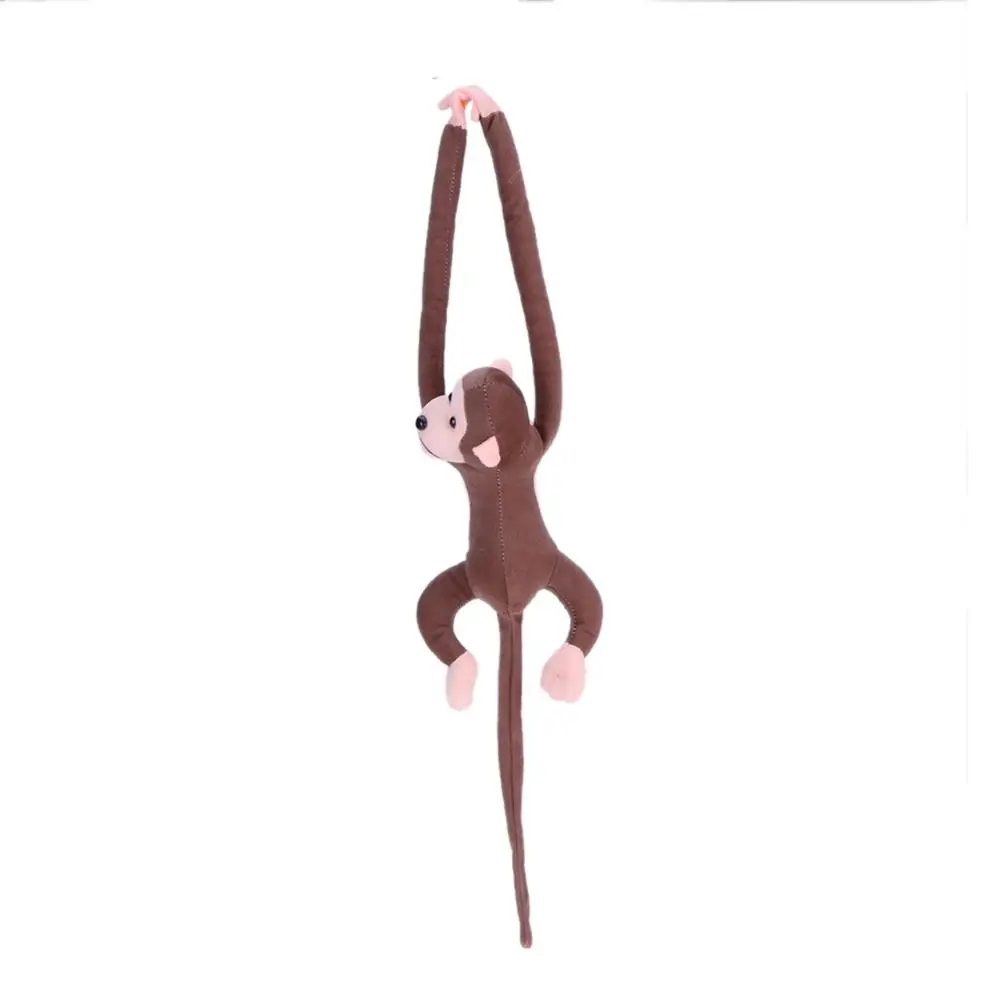 70cm Coffee 60 см длинные руки Обезьяна Мягкая кукла плюшевые игрушки висячая обезьяна плюшевые детские игрушки Спящая кукла животного для подарка на день рождения - Цвет: 70cm Coffee