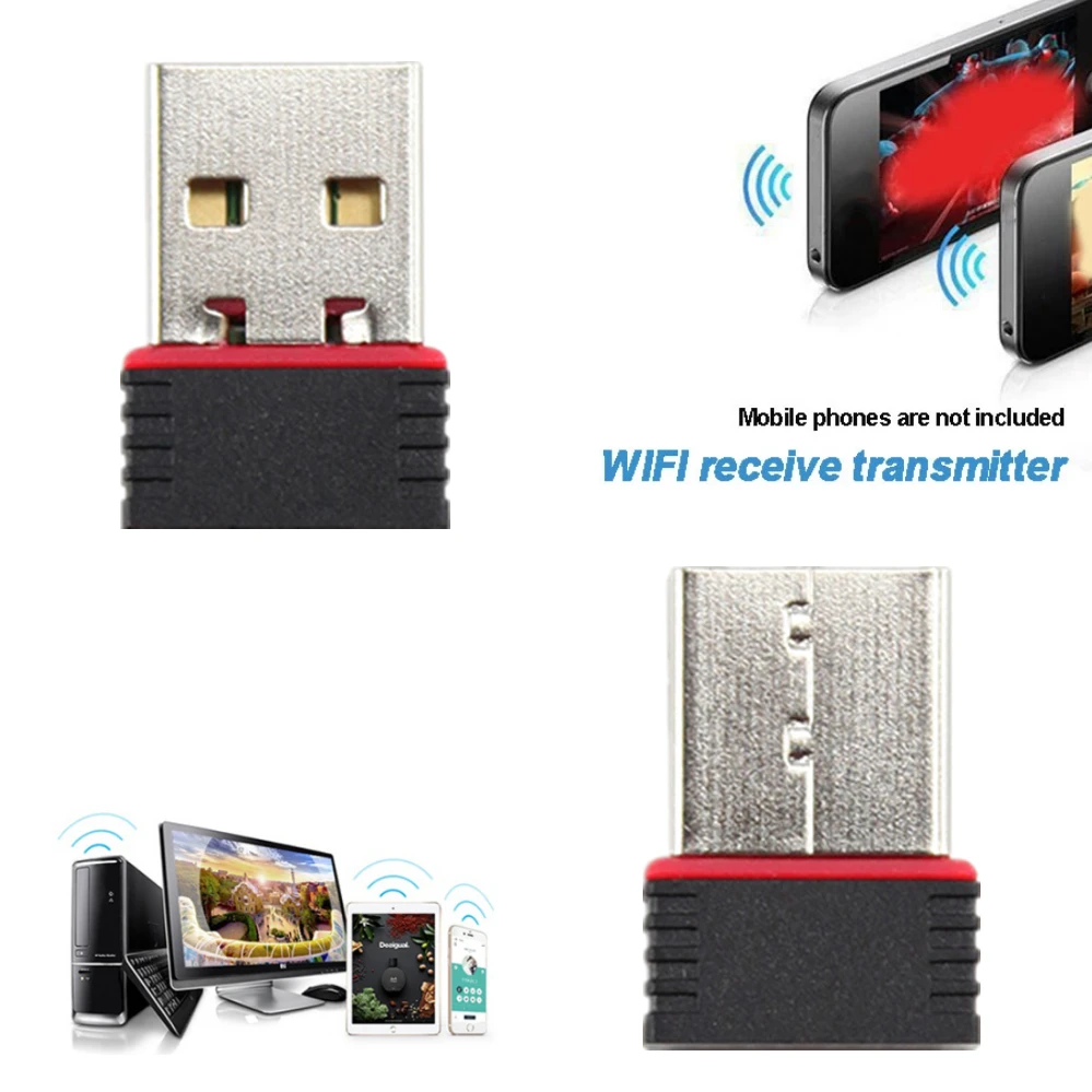 PzzPss мини Сетевая карта USB 2 0 Wi Fi Беспроводной адаптер LAN Карта 150 Мбит/с 802 11 ngb RTL8188EU