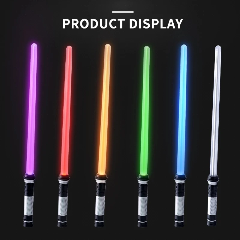 Sable l&aacute;ser de juguete para ni&ntilde;os, espada de Darth Vaders, arco de juguete para Cosplay, espada de doble sable de luz con sonido l&aacute;ser, regalos de Navidad, 2 uds.-2