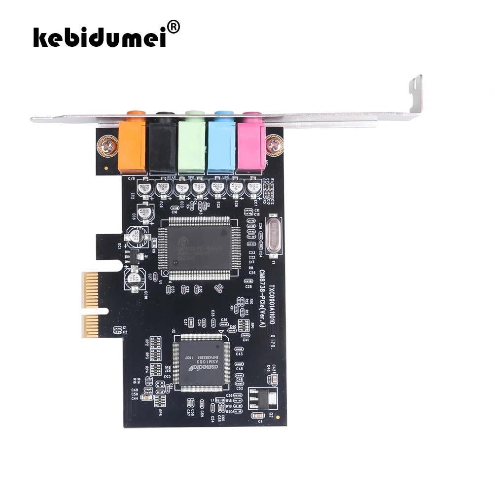 Kebidumei PCI CH 5 1 звуковая карта каналов CMI8738 чипсет E стерео цифровая Рабочий стол