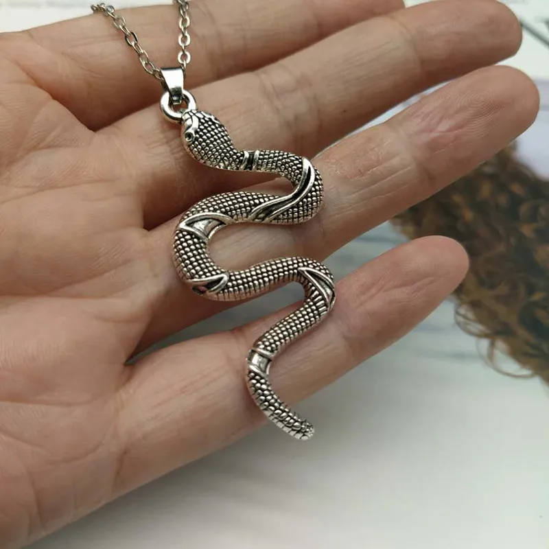 Ожерелье в виде змеи стиле панк для женщин висячее ожерелье с животным стильная