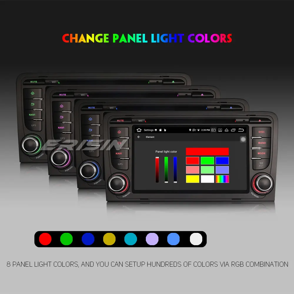 Erisin ES7327A 2 din Android 8 0 Восьмиядерный 4 Гб RAM автомобильный DVD GPS DAB для AUDI A3 Radio