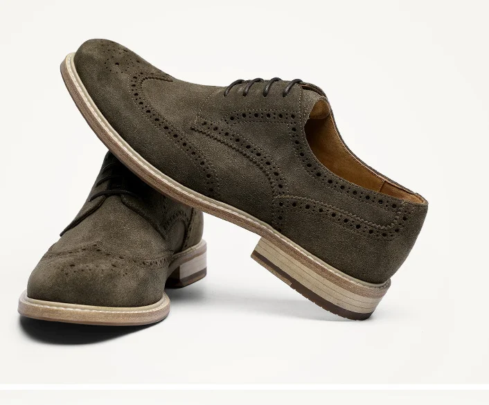 Новое поступление мужские туфли Bullock в британском стиле Замшевые Кожаные Туфли