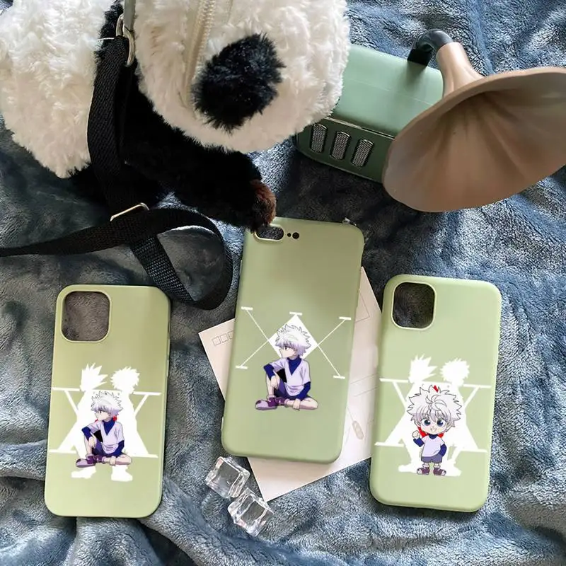 

HUNTER×HUNTER Phone Case Candy Color for iPhone 6 7 8 11 12 s mini pro X XS XR MAX Plus